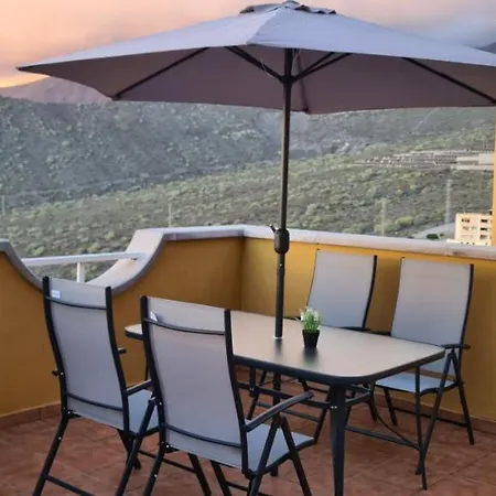 With A Serene Ocean And Mountain View Apartment Costa Adeje (Tenerife)